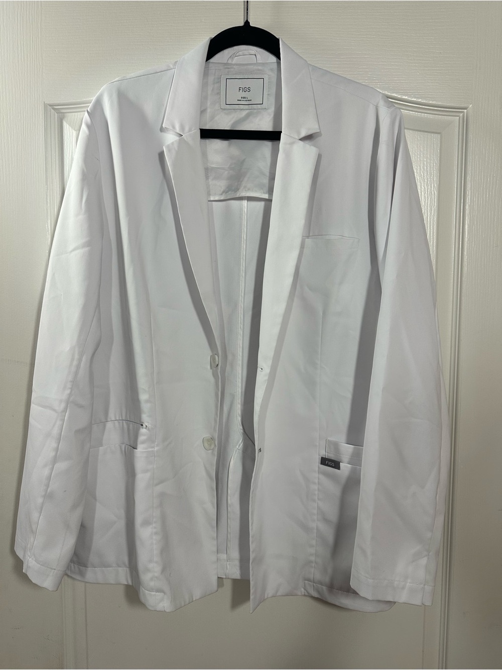 FIGS Men's White Harlem - Short Lab Coat - L / White